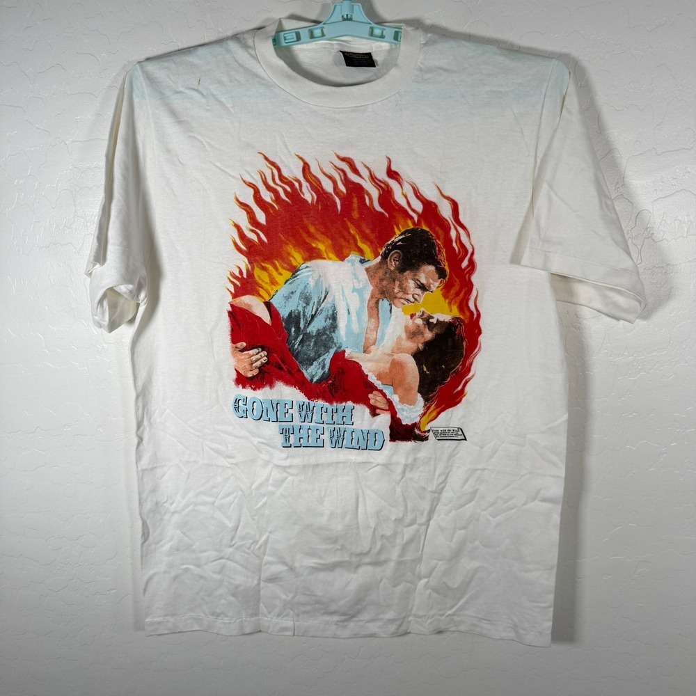 Vintage Gone With The Wind T Shirt Mens XL White Movie Promo Vintage 80s Changes